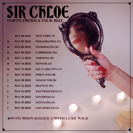 sir chloe uk tour.